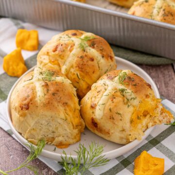 Cheddar Chive Savory Hot Cross Buns