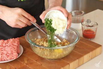 Add chopped onion and parsley to stuffing mix