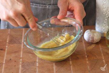 Whisk the dressing ingredients in a bowl.